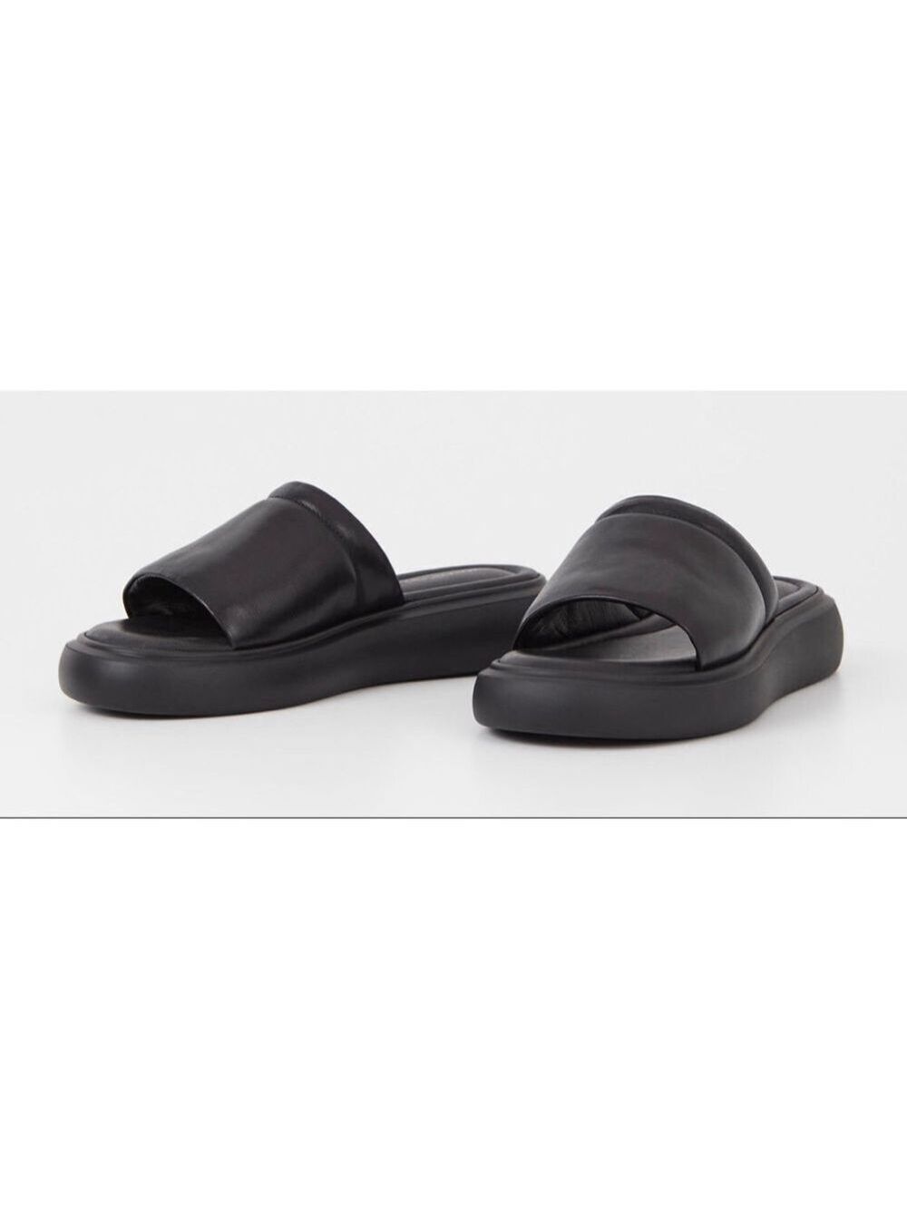 New Vagabond Shoemakers Blenda Black Leather Platform Sandals 39/9